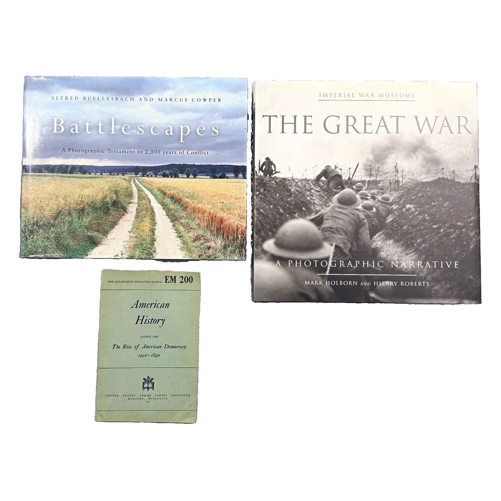 MILITARY HISTORY BOOK LOT WW1 The Great War Battlescapes Armed Forces EM 200